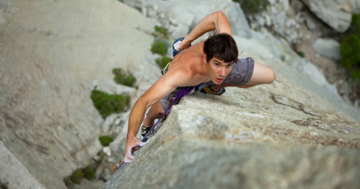 A Rock Climber Throws A Small First Aid